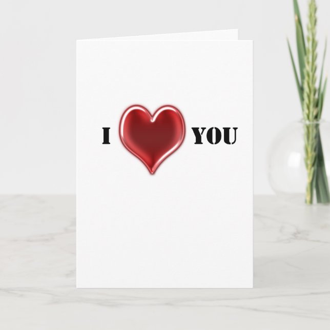 Carte Red Heart Valentine's Day (Devant)