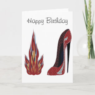 Carte Red Hot Stiletto Chaussure Art