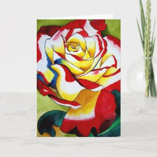 Carte Red hybride Tea Rose Flower Valentine's Day