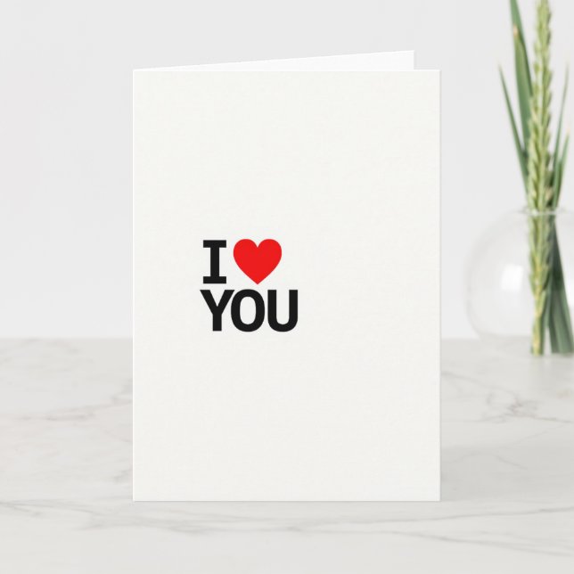 Carte Red I Love You Classic Card (Devant)