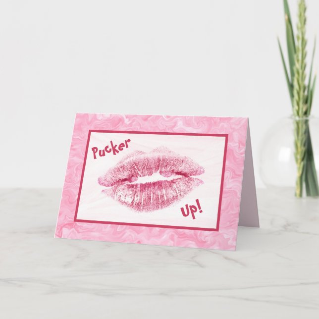 Carte Red Lipstick - Pucker Up! (Devant)