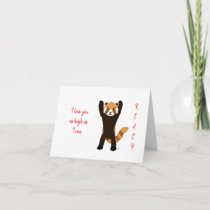 Carte Red Panda Valentine's Day