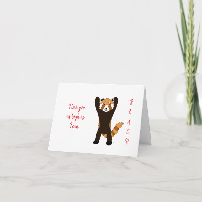 Carte Red Panda Valentine's Day (Devant)
