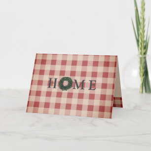 Carte Red Plaid En vichy Country House