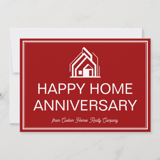 Carte Red Real Estate Business Custom Marketing (Devant)