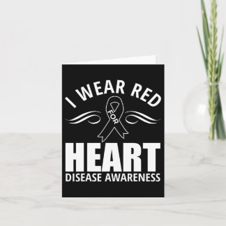 Carte Red Ribbon Heart Disease Awareness Cadeau