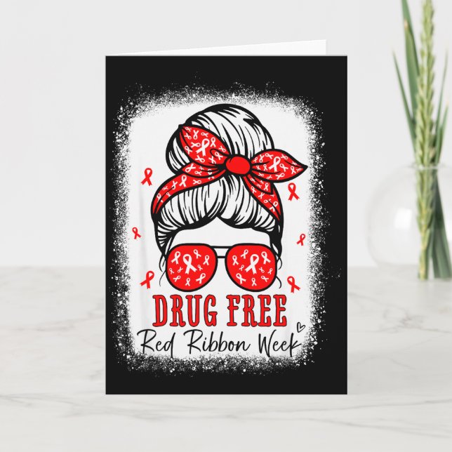 Carte Red Ribbon Week Awareness Coquette Drug Anti-drug  (Devant)