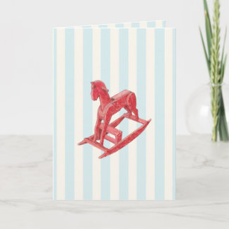 Carte Red Rocking Horse rayures