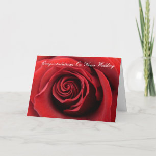 Carte Red Rose Félicitations À Votre Mariage