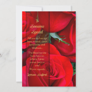 Carte Red Rose Vivid spéciale
