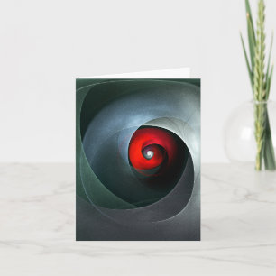Carte Red Swirl Artistique moderne Art Abstrait Motif #1