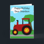 Carte Red Tractor Personnalisé Grandson Anniversaire<br><div class="desc">Carte de voeux rouge tracteur design petit-fils carte d'anniversaire. Customisez cette carte d'anniversaire avec n'importe quel texte puis faites-la imprimer et vous l'envoyer ou téléchargez-la instantanément sur votre appareil mobile. Si vous avez besoin d'aide pour vous customiser, contactez-nous via le lien de cette page. Carte d'anniversaire personnalisée pour petit-fils de...</div>