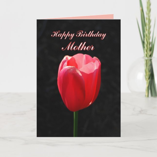 Carte Red Tulip Bonne mère d'anniversaire (Devant)