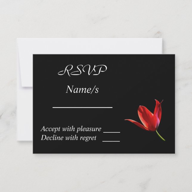 Carte Red Tulip RSVP (Devant)