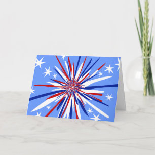 Carte Red White & Blue Starburst
