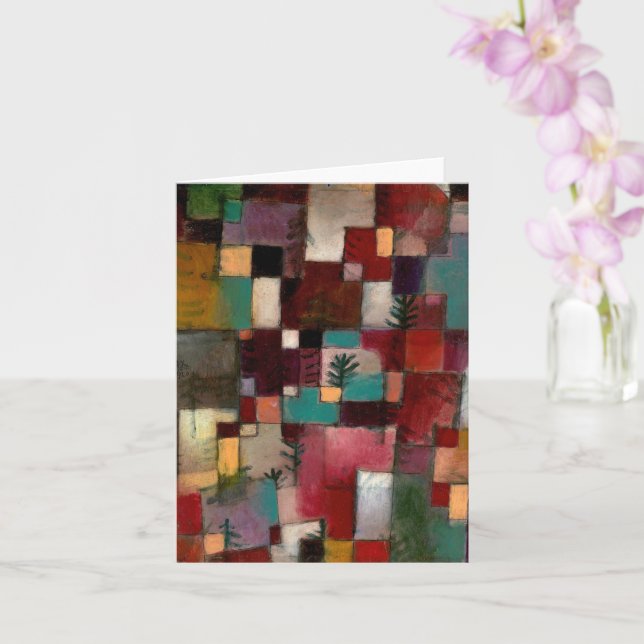 Carte Redgreen et rythmes violet-jaune, Paul Klee Art (Orchidée)