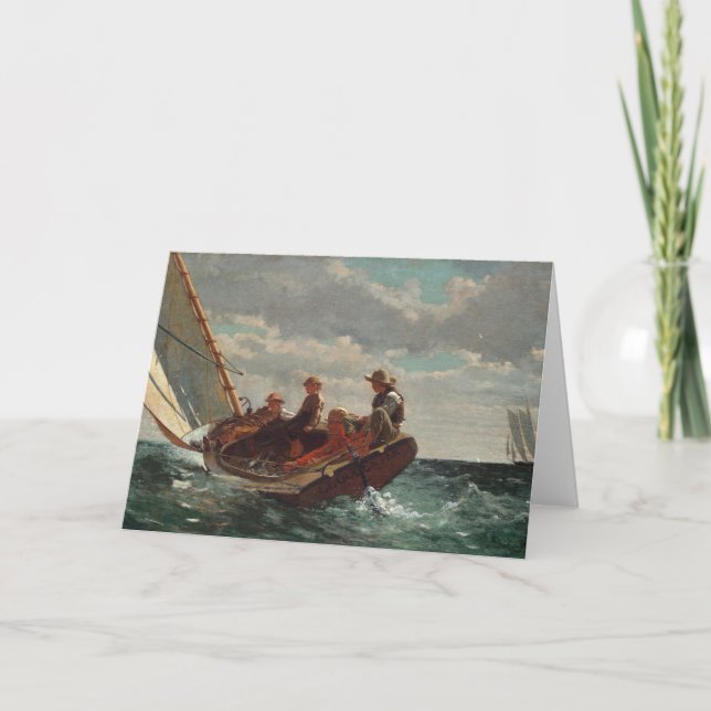 Carte Redimensionner (Un Vent Équitable) | Winslow Homer (Devant)