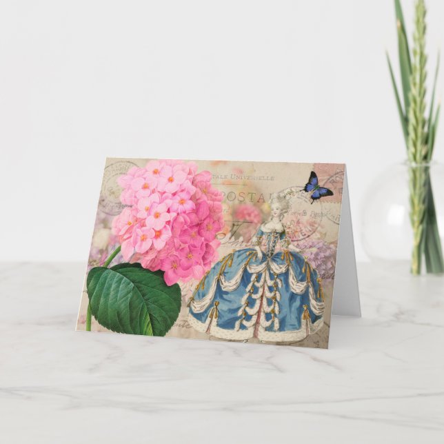Carte Redoute Pink Hydrangea Greeting Card (Devant)