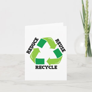 Carte Réduire la réutilisation Recycle Mère Nature Plaid