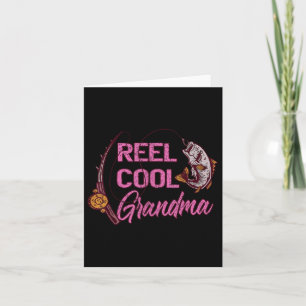 Carte Reel Cool Grand-mère Femme Pêche