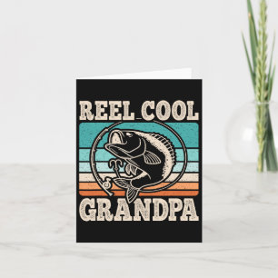 Carte Reel Cool grand-père Pêche grand-père Retro Père