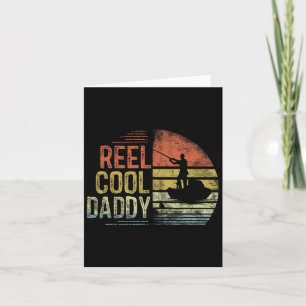 Carte Reel Cool Papa Pêche Cadeaux Papa Anniversaire Vin