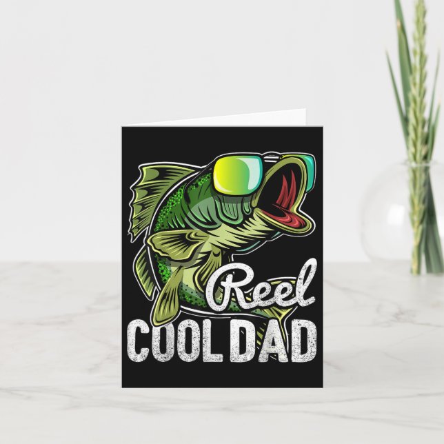 Carte Reel Cool Papa Pêche Sungles Drôle Fête des pères  (Devant)