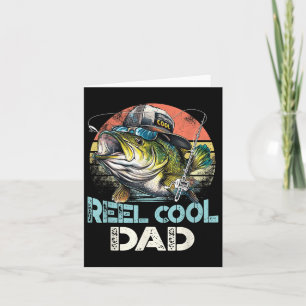 Carte Reel Cool Papa Pêche Vintage Retro Fête des pères