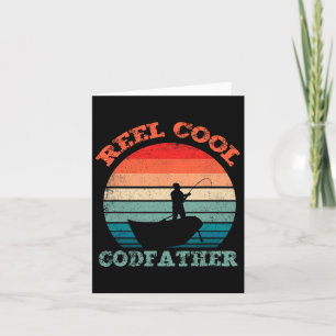 Carte Reel Cool Parrain Pêche drôle Vintage Rétro