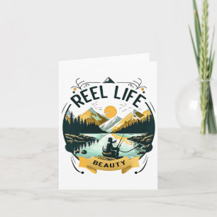 Carte Reel Life Beauté Fisherman Pêcheur Funny Pêche Lov