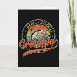Carte Reel Rétro Grand-père Cool Pêche Fête des Pères 