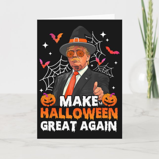 Carte Refaire Halloween Great Again Drôle Trump Fantôme  (Devant)