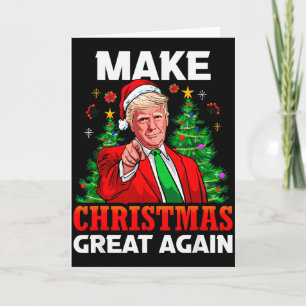 Carte Refaire Noël Grande Encore Santa Président Trump _