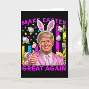Carte Refaire Pâques Grande Encore Drôle de Lapin Trump
