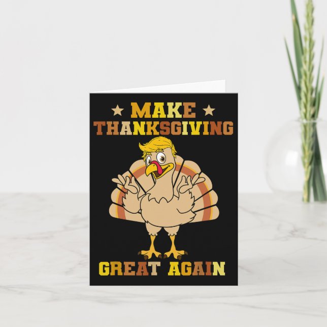 Carte Refaisons de Thanksgiving une grande fête Trump Di (Devant)