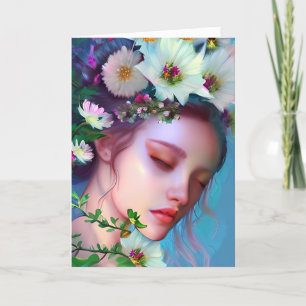 Carte Réfléchissez à votre sujet Jolie Fairy