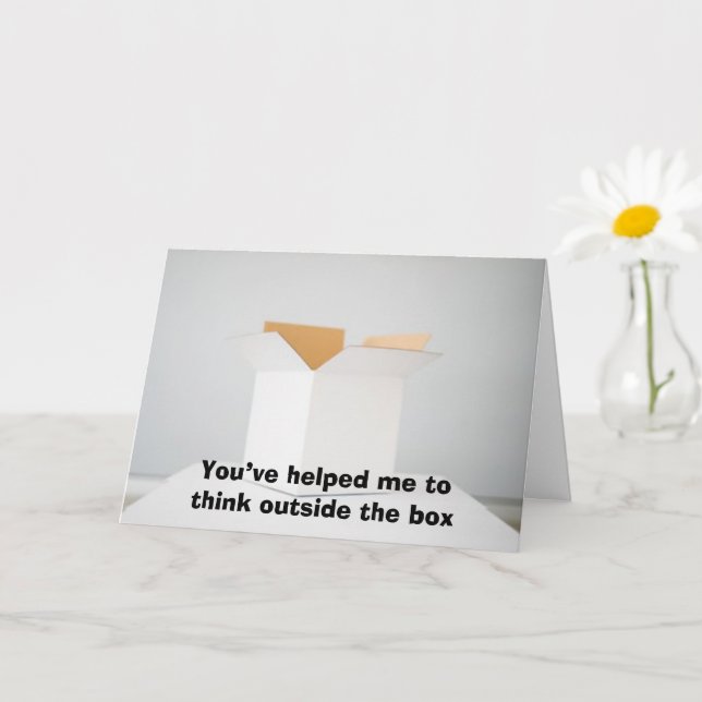 Carte Réfléchissez Dehors De La Boîte (Petite plante)