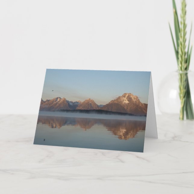 Carte Reflet du barrage du lac Jackson dans le parc nati (Devant)