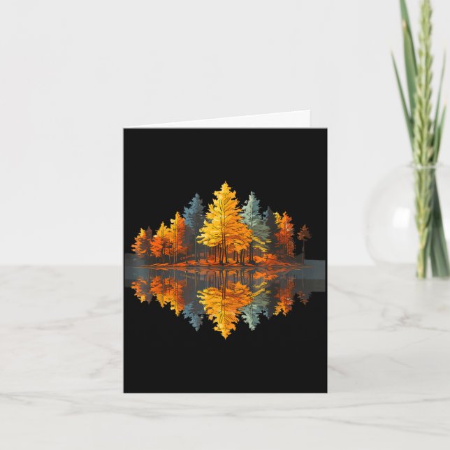 Carte Réflexion de la nature forêt automne graphique ext (Devant)
