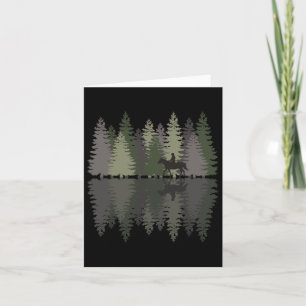 Carte Réflexion forestière Nature Arbres Bois Cheval Hor