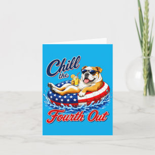 Carte Refroidir le quatrième drôle de chien bouledogue f