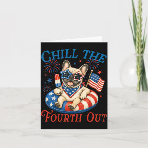 Carte Refroidis le quatrième French Bulldog 4 juillet