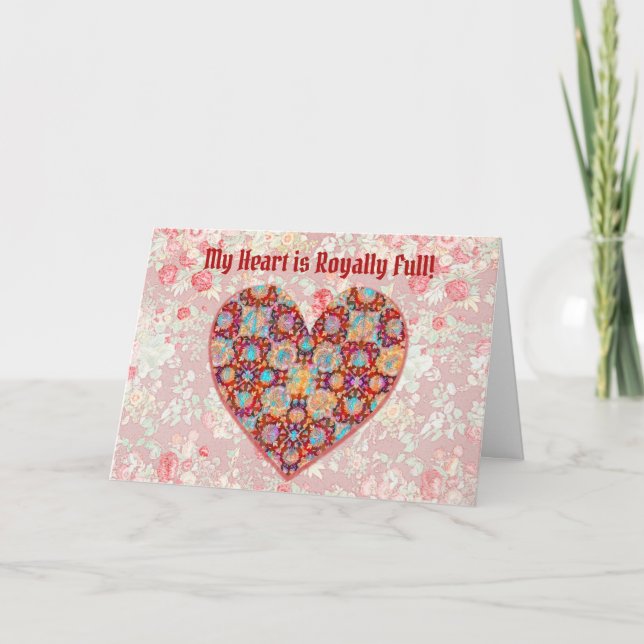 Carte Regal Motif Love Heart Valentine Card (Devant)