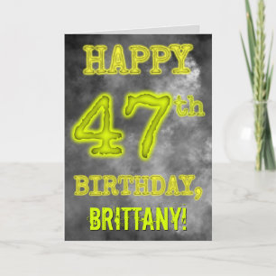 Carte Regard d'aura lumineux effrayant "Joyeux 47e ANNIV