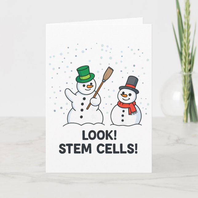 Carte Regard de professeur de sciences de Noël de chimie (Devant)