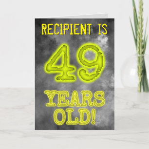 Carte Regard Effrayant d'Aura Lumineuse "49 ANS !" + Nom