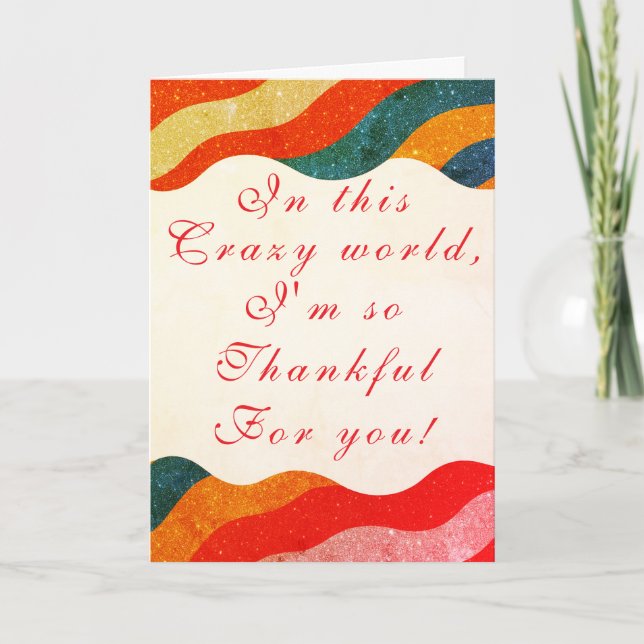 Carte Regard élégant et scintillant de gratitude pour un (Devant)
