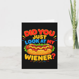 Carte Regardé la saucisse drôle Hotdog Nourriture Humour