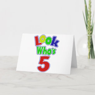 Carte Regarde qui a 5 ans