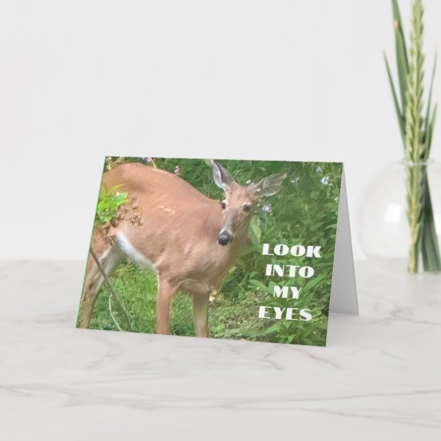 CARTE REGARDEZ DANS MES YEUX *JOYEUX ANNIVERSAIRE* (Devant)